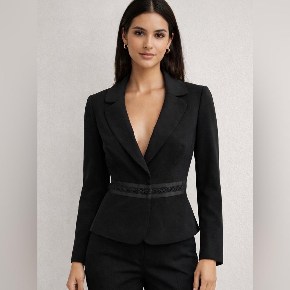 Women’s gorgeous Ann Taylor black blazer jacket sz 2 P